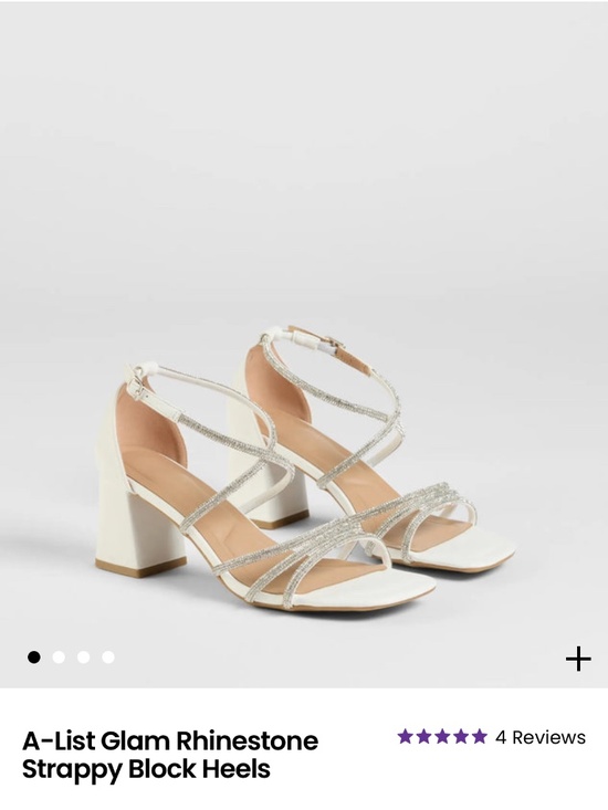 Windsor Shoes - Rhinestone Strappy Block Heel